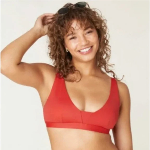 Andie Swim Size Medium The Tahiti Top Chili Pepper Red NWT - Picture 1 of 8